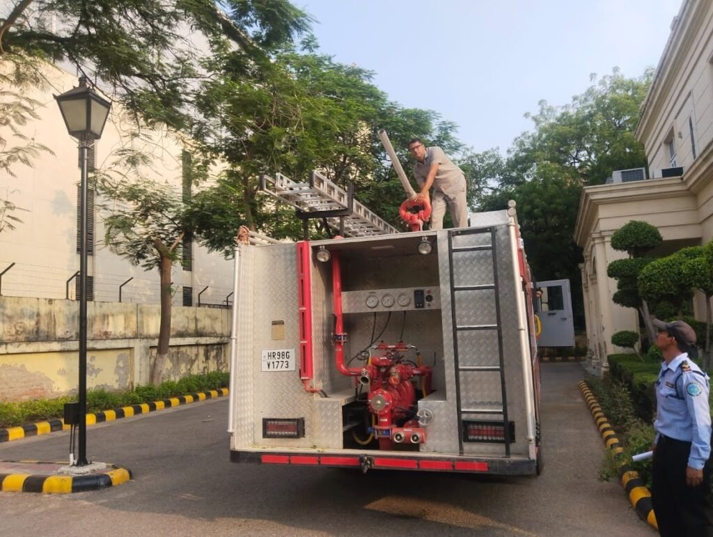 GPF fire safety team operating equipment