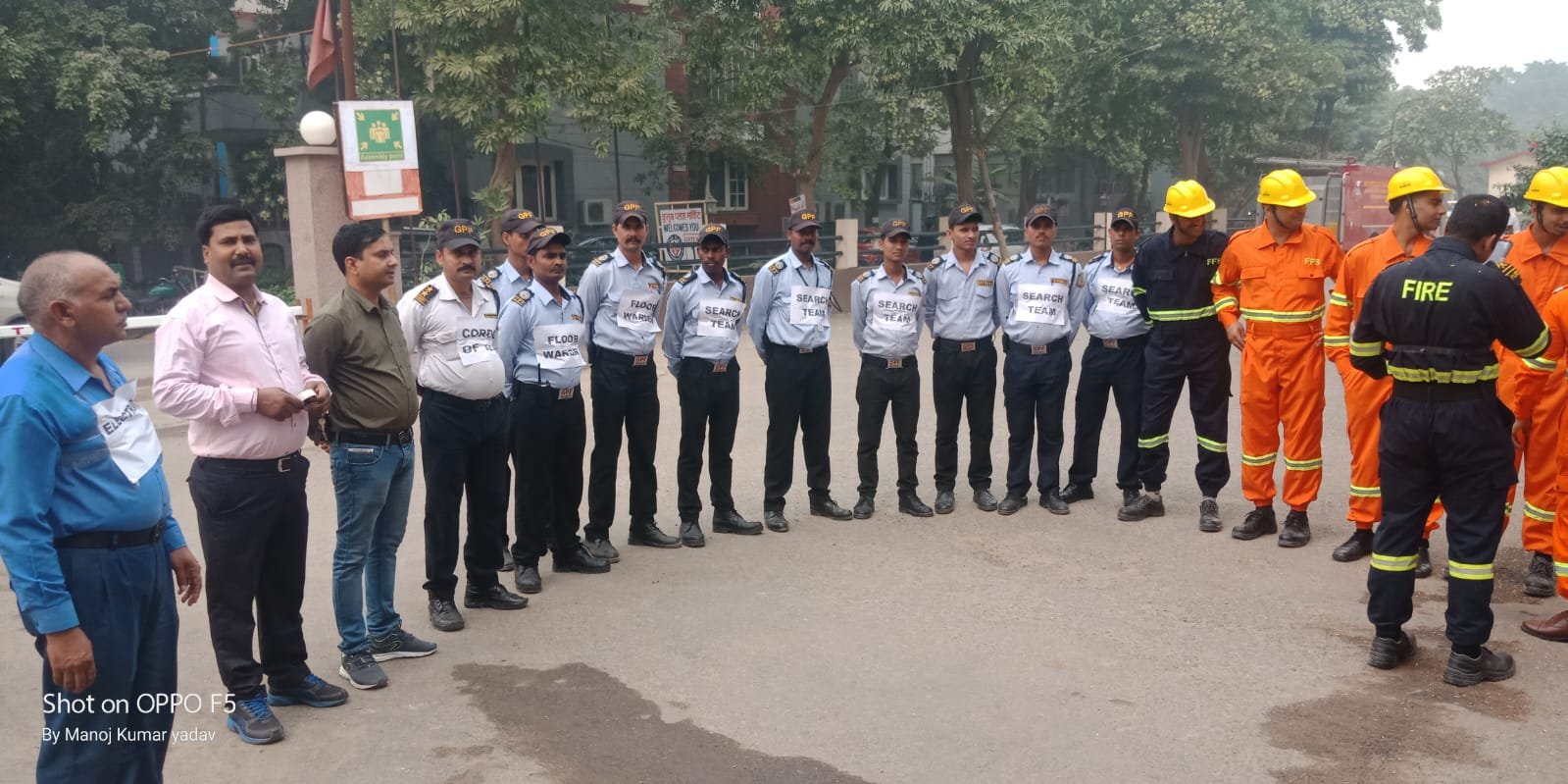 GPF Security and emergency teams in briefing