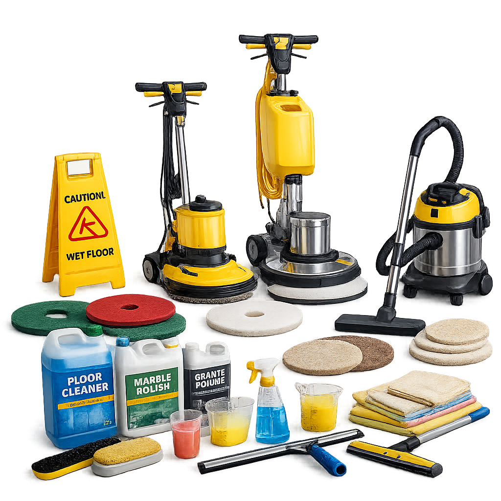 Professional floor cleaning equipment