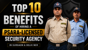 Top 10 Benefits of Hiring a PSARA-Licensed Security Agency in Gurgaon & Delhi NCR